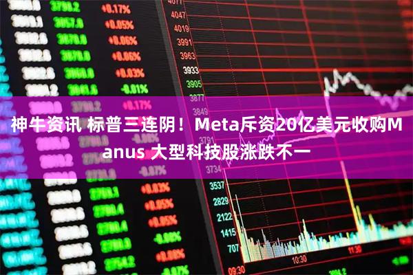 神牛资讯 标普三连阴！Meta斥资20亿美元收购Manus 大型科技股涨跌不一